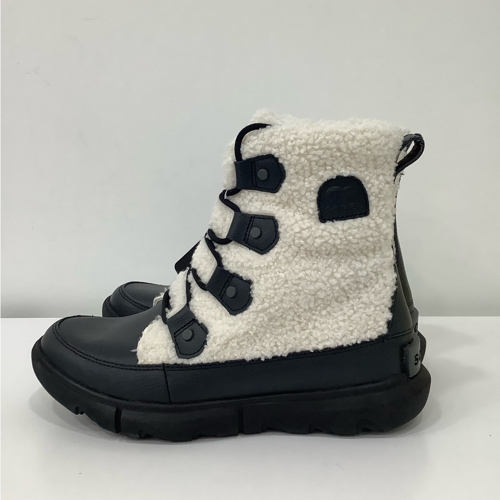 Sorel Women's Explorer II Joan Cozy Boot Insulated Black Sea Salt woman size 7